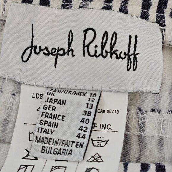 Joseph Ribkoff Black & White Striped Stretch Pullon Pants Size 10 - Picture 5 of 14